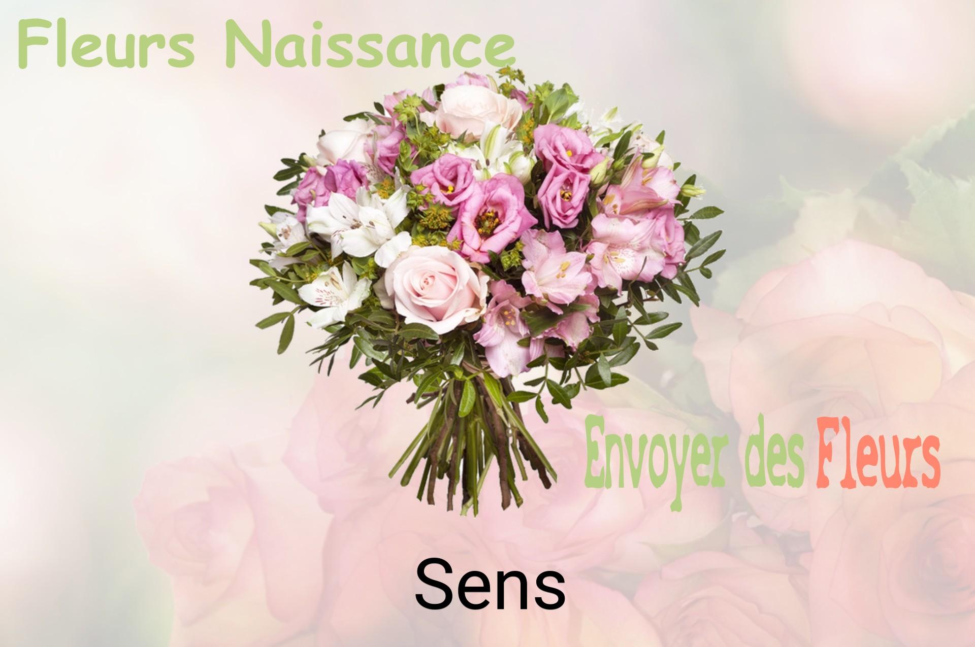 Bouquet de fleurs de naissance livré à Sens